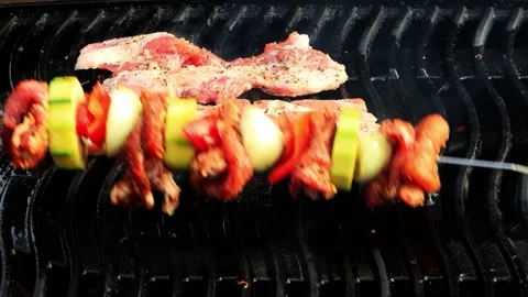 BBQ at home, close up Video stock 247439275