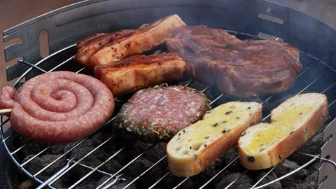 BBQ at home, close up Stock Footage 247471099