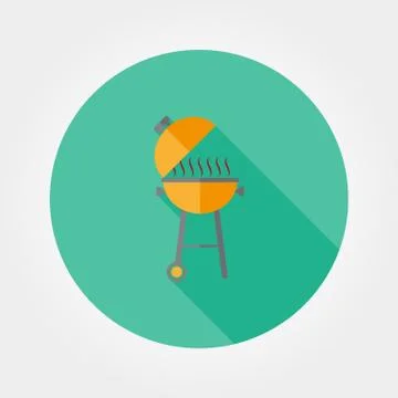 BBQ icon. Flat Stock Illustration