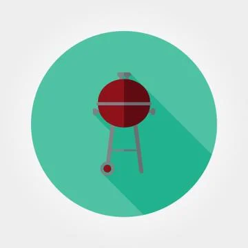 BBQ icon. Flat Stock Illustration