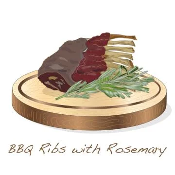 BBQ illustration set isolated Stock Illustration