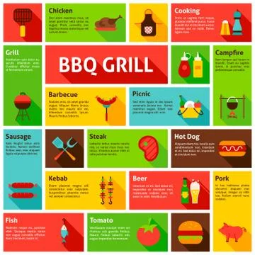 BBQ Infographics Design Stockillustratie