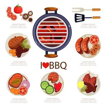 BBQ Infographics Illustrazione stock