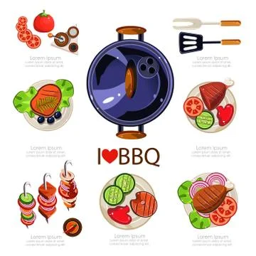 BBQ Infographics Stock Illustration