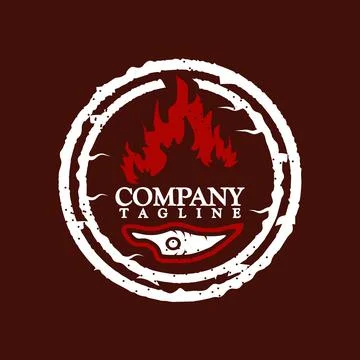 BBQ logo Illustrazione stock