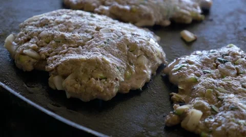 BBQ Meat Frying Stock Footage 40313703