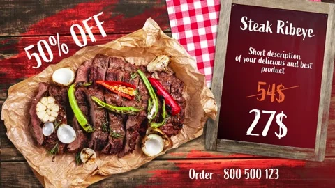 BBQ Menu - Restaurant Promo Stock After Effects
