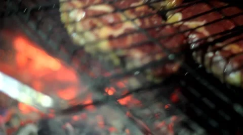 Bbq in the night Video stock 64053802