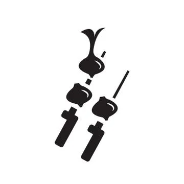 BBQ onions icon Stock Illustration