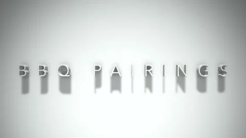 Bbq pairings 3D title animation white text on a white background Stock Footage 299747599