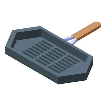 Bbq pan icon isometric vector. Cooker equipment Illustrazione stock