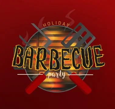 BBQ party banners Stock Illustration