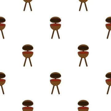 BBQ party grill pattern seamless Illustrazione stock