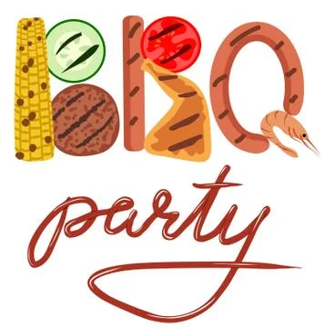 BBQ party Stock Illustration