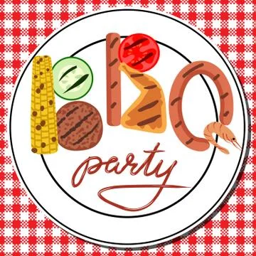 BBQ party Stock Illustration