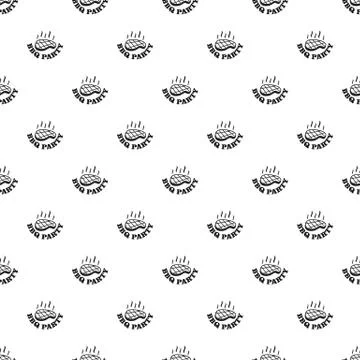 Bbq party pattern seamless Illustrazione stock
