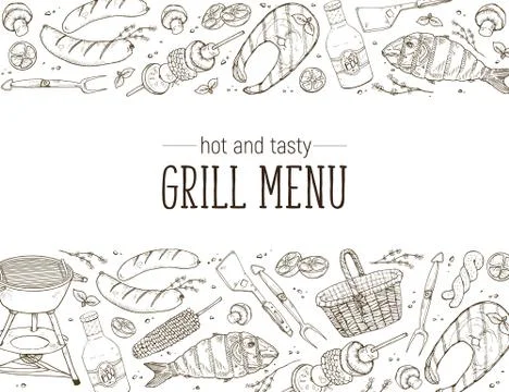 Bbq party poster Stock Illustration