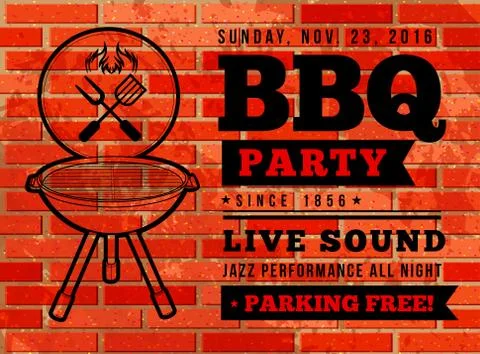 BBQ party vector illustration Stock Illustration