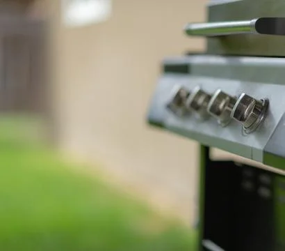Bbq ready for action Foto stock