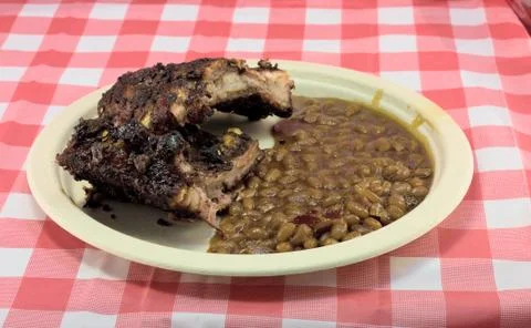 Bbq rib plate Fotos de archivo