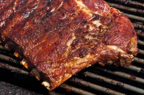 Bbq ribs close up Foto stock