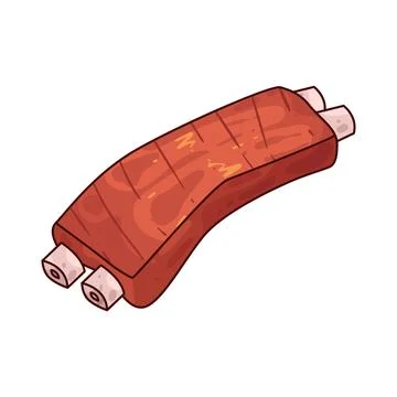 BBQ Ribs illustration Stock Illustration