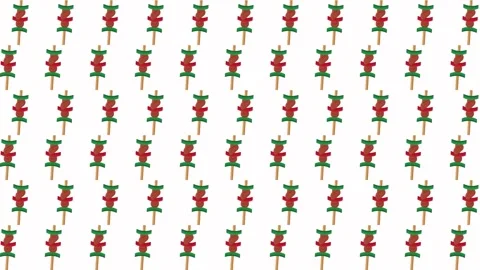 BBQ satay Pattern Background Stock Footage 323105746