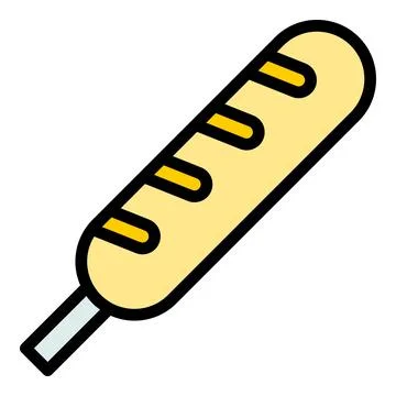 Bbq sausage icon vector flat イラスト素材