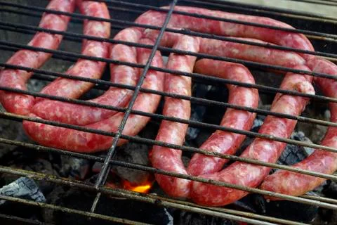 Bbq sausages Stock Photos
