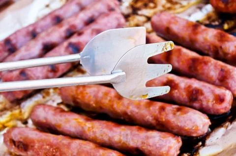 Bbq sausages Stock Photos