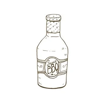 Bbq sause sketch Stock Illustration