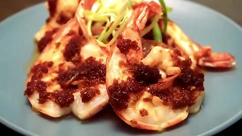 BBQ Shrimp Stock Footage 327012687