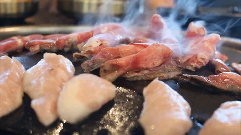 BBQ Smoke Close Up 動画素材 112377053