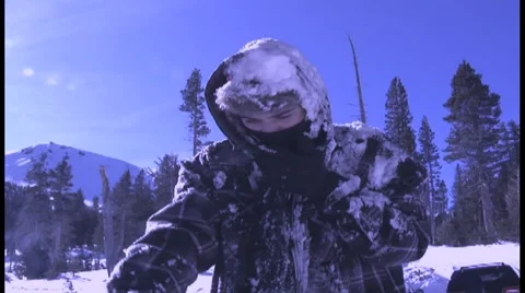 BBQ In Snow Stock Footage 7747199