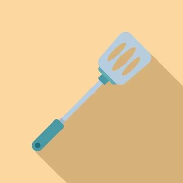 Bbq spatula icon flat vector. Cooking element Illustrazione stock