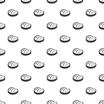 Bbq steak pattern seamless Stock Illustration