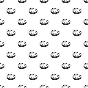 Bbq steak pattern seamless vector Stock Illustration