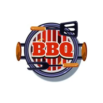 BBQ Sticker. Vector Illustration Stockillustratie