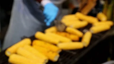BBQ Sweetcorn Stock-Footage 42698576