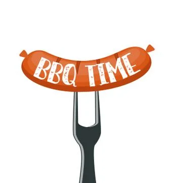 BBQ time poster. Stock Illustration