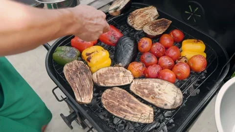 BBQ vegetables Stock Footage 159330036