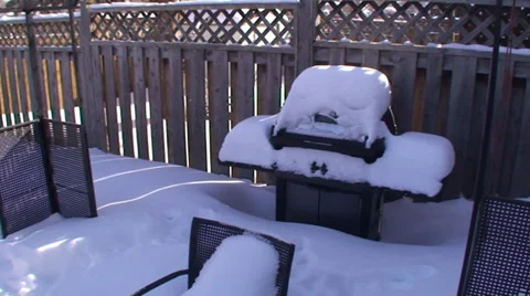 BBQ in the winter time. #10 Stock-Footage 35240312