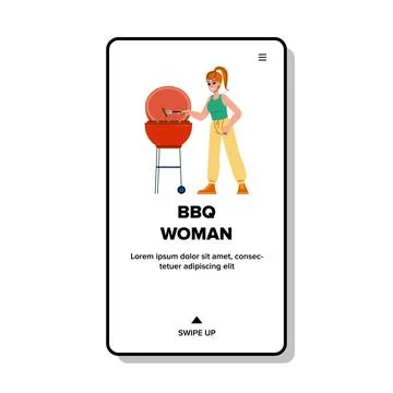 Bbq woman vector Ilustración de archivo