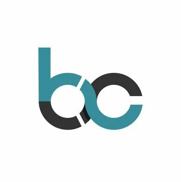 Bc, cb initials circle geometric company logo and vector icon Stock Illustration