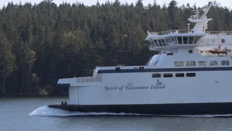 BC Ferries Pass-by Stock Footage 115560782