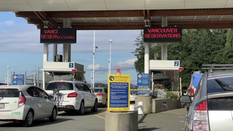 BC Ferries Swartz Bay Ticket Booths Sept 1 2020 Stock Footage 155649635
