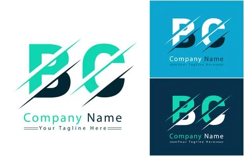 BC Letter Logo Vector Design Template Elements Illustrazione stock