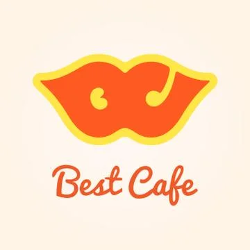 BC Lips vector logo design template 스톡 일러스트