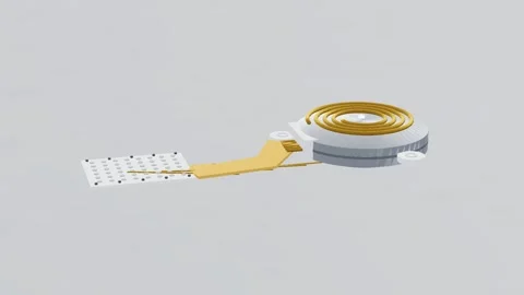 Bci implant neuro 3d loop white background 3D animation seamless loop Stockbeeldmateriaal 341849905