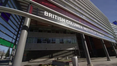 BCIT Building Daytime Dolly 4K Stock Footage 72125892